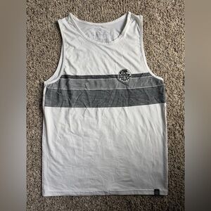 Rip Curl White and Gray Men's Tank Top